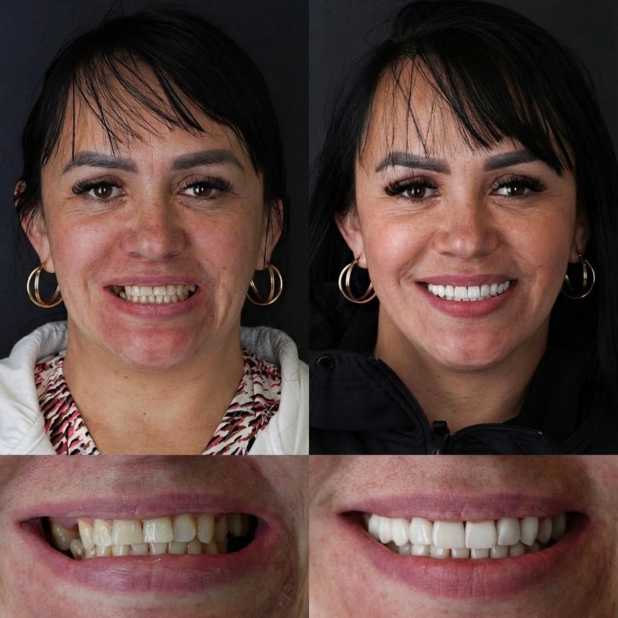 Smile design with Porcelain Veneers and Bridge