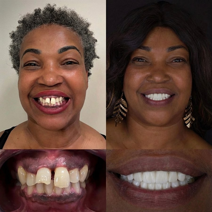Smile design with Porcelain Veneers and Bridge
