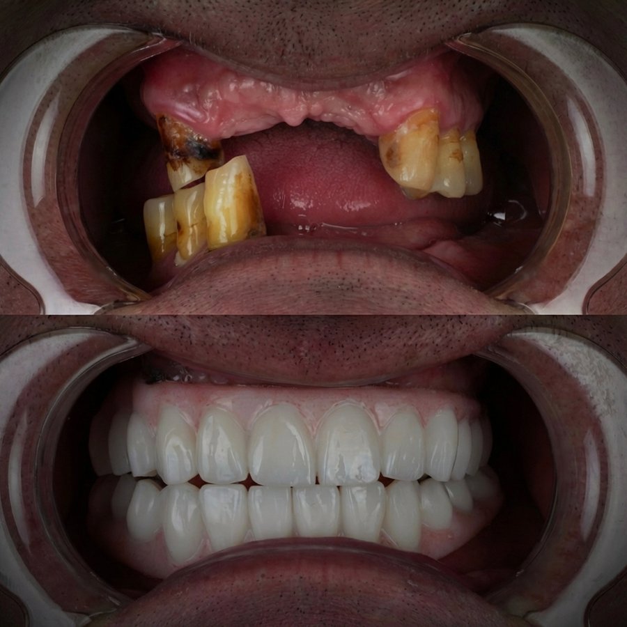 Hybrid Denture (top and bottom)