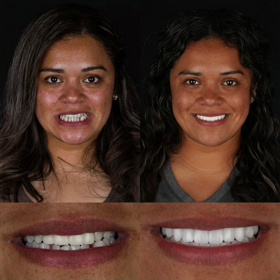 Smile design with Porcelain Veneers and Dental Bridge
