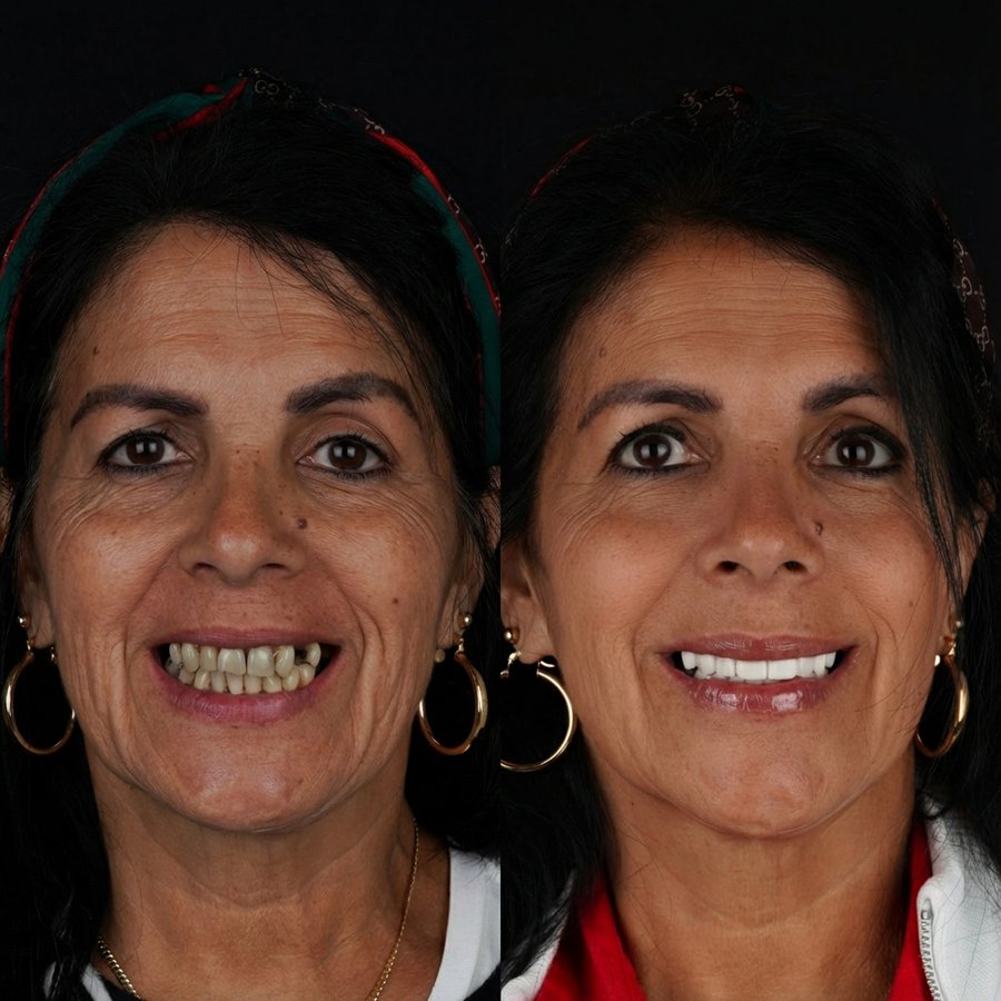 Smile Design with Porcelain Veneers and Crowns