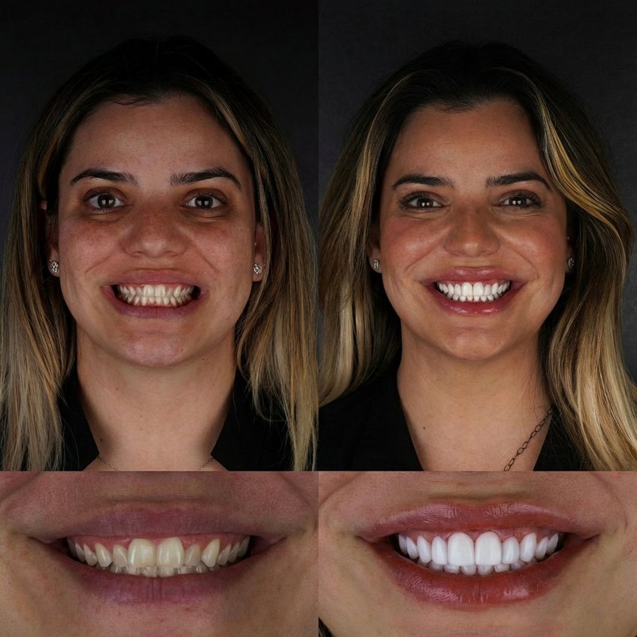 Smile Design with Porcelain Veneers and Gingivectomy
