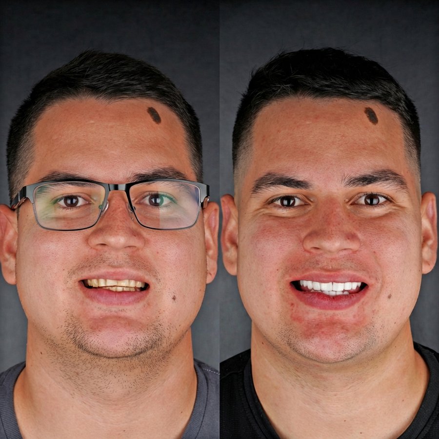 Smile Design with Porcelain Veneers (10 Upper and 10 Lower arch)