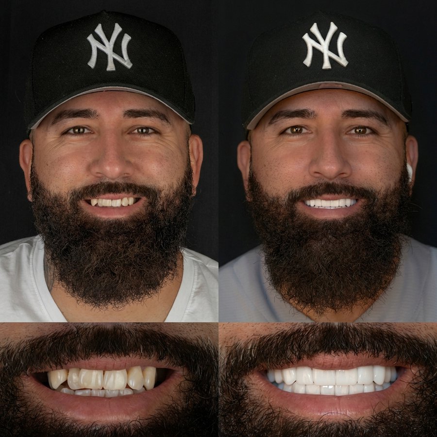 Smile Design with Porcelain Veneers (10 Upper and 10 Lower arch).